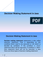 Decision Making Statement in Java