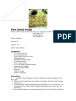 Pork Siomai Recipe