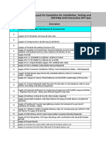 Request For Quotation For Installation, Testing and Commissioning of 100 KWP Grid Interactive SPV System