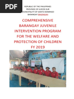 Resolution Approving The Three Years Barangay Comprehensive Juvenile Justice Intervention Program 2019-2021