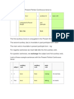 The Structure of The Present Perfect Continuous Tense Is