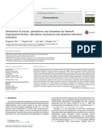 Adsorption of Arsenic, Phosphorus and Chromium by Bismuth