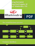 Harmonizing Demand Forecasting and Supply at Mahindra & Mahindra, LTD