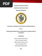 Estrategias Generales para La Estimulación y Rehabilitación de La Atención