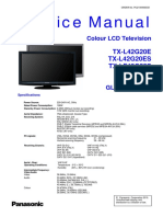 Panasonic Tx-L32u2e Tx-L42g20e Es tx-lf42g20s Chassis glp25 SM PDF