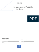 Cuadernillo de Respuestas Test Léxico-Semántico