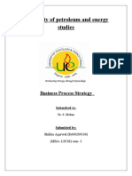 University of Petroleum and Energy Studies: Business Process Strategy