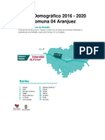 Perfil Demográfico 2016 - 2020 Comuna 04 - Aranjuez