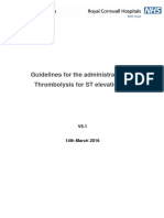 Guidelines For The Administration of Thrombolysis For ST Elevation MI