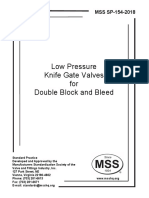 Low Pressure Knife Gate Valves For Double Block and Bleed: MSS SP-154-2018