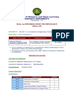 M.Sc. in Information Technology (M.Sc.-IT) : Institute of Distance and Open Learning Gauhati University