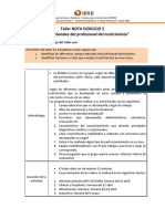 Pauta Trabajo Videos Campos Laborales Del Profesional Nutricionista