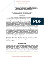 Accounting Practices of Sari Sari Stores in Brgy. Makiling Calamba Laguna Basis For Community Extension Program of The College of Business and Accountancy PDF