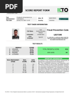 Score Report Form: Fraud Prevention Code L027198