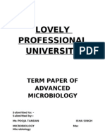 Lovely Professional University: Term Paper of Advanced Microbiology