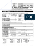 Ficha de Registro de Casos Del Centro Emergencia Mujer 2019