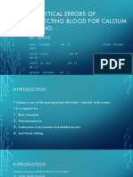 Analytical Errors of Calcium Testing