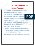 Module 1: Introduction To Energy Science