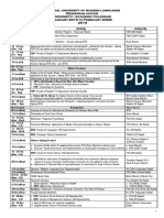 Academic Calendar 2019-20 (Changes)