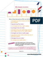 2D Shapes Revision: A Square Has Five Sides