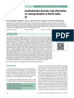 Prevalence of Musculoskeletal Disorder and Alternative Medicine Therapies Among Dentists of North India: A Descriptive Study