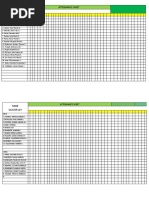 Name Water Lily: Attendance Sheet