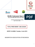 BLIBLI Indonesia Open 2019 - Prospectus - 29 March 2019