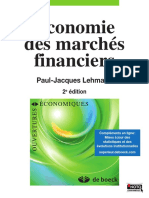 Économie Des Marchés Financiers: Paul-Jacques Lehmann