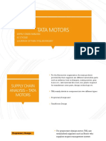 Tata Motors: Supply Chain Analysis SC Cycles Location of Push/ Pull Boundary