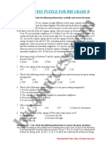 Es S.C Om: Quick Test Puzzle For Rbi Grade B