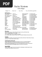 Theatre Resume