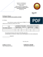 Leyte National High School Senior High School: For Reference Purposes, Please Attach This Request To Your Compliance