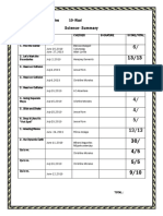 Science-Summary: Name - Evan Dave B. Robles 10 - Rizal