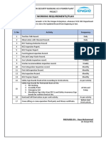 Hse Working Requirements/Plan