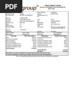 Future Retail Limited: Salary Statement For The Month of MAY-2019