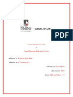 Sem 1 Torts (General Defenses)