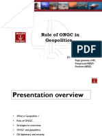 Role of ONGC in Geopolitics: BY:-Rajni Goswami (HR) Ramprasad AEE (P) Ravikant AEE (E)