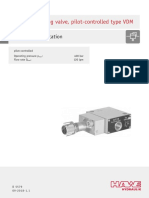 Pressure-Reducing Valve, Pilot-Controlled Type VDM: Product Documentation