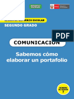 Sesion de Aprendizaje Sabemos Como Elaborar Un Portafolio