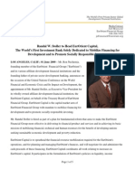 Randal W. Stoller To Head EurOrient Capital, The World's First Investment Bank Solely Dedicated To Mobilize Financing For Development and To Promote Socially Responsible Investing - Ron Nechemia