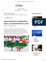 Danzas Del Perú - Clasificación, Tipos, Por Departamentos y Más