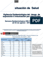 Vigilancia Epidemiológica Del Riesgo de Exposición e Intoxicación Por Plaguicidas