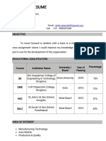 Resume: TR I Chy (DT), Pi n-621712 Emai L: Cel l:+91-9585457084