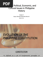 Social, Political, Economic, and Cultural Issues in Philippine History