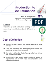 Introduction To Cost Estimation: Unit 3