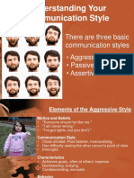 Understanding Your Communication Style: There Are Three Basic Communication Styles Aggressive - Passive - Assertive