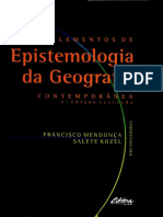 Livro Epistomologia Da Geografia - Francisco Mendença e Salete Kozel Comp-2