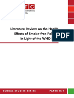 Literature Review On The Health Effects of Smoke-Free Policies in Light of The WHO FCTC