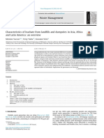 Characterisitic of Leachate From Landfills and Dumpsited in Asia, Afric AndLatin America - An Overview