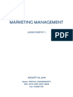 Marketing Management: Assignment 1